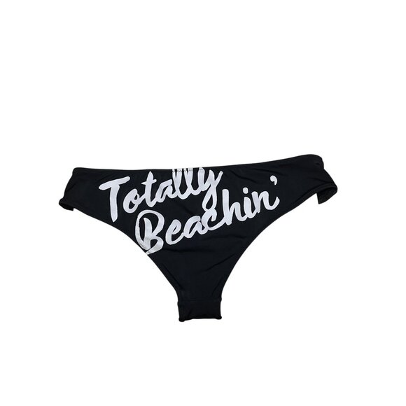 Victoria Secret Totally Beachin Black Bikini Bottoms Womens Size Small Swimwear - Picture 9 of 10